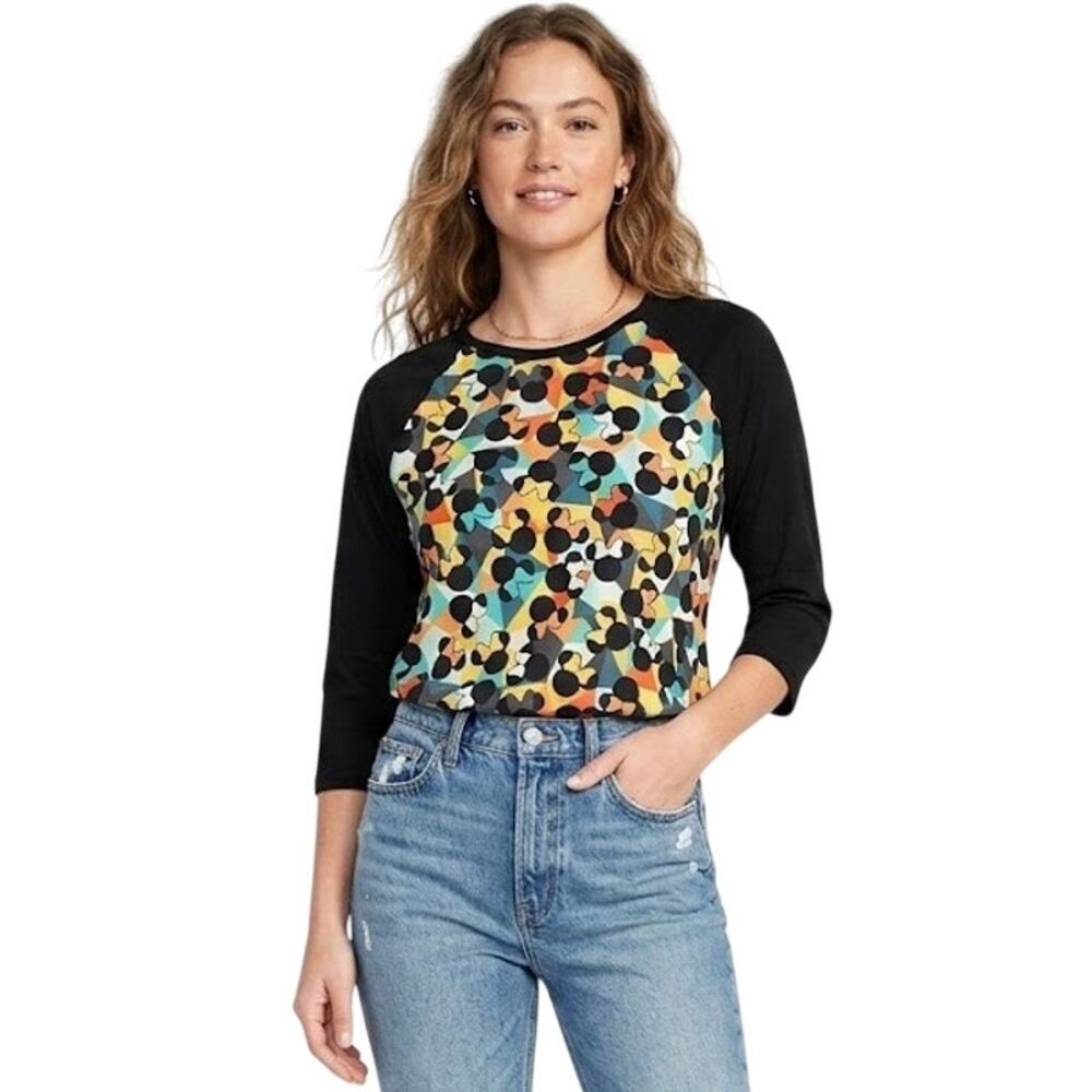 LuLaRoe x Disney Randy Mickey Mouse Raglan Tee - NWT XXS